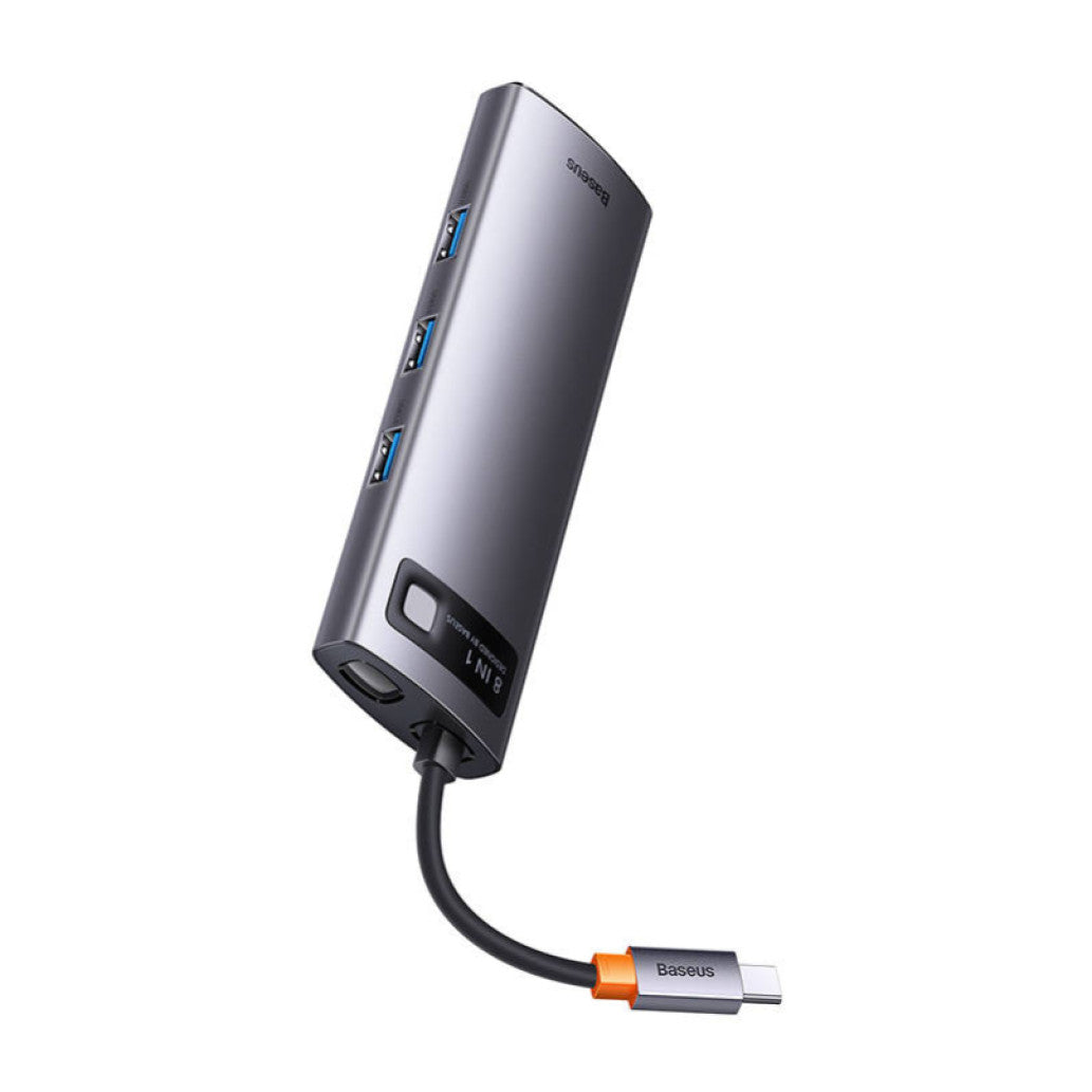 Priklopna postaja USB-C =>BASEUS 1xHDMI 1xVGA 3xUSB3.0 1xUSB-C PD100W Čitalec kartic (WKWG050013)