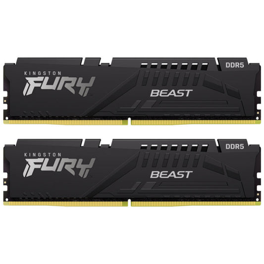 DDR5 16GB 6000MHz CL40 KIT (2x 8GB) Kingston Fury Beast 1,35V Fury črna (KF560C36BBEK2-16)