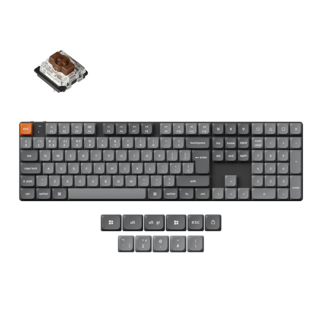 Mehanska Tipkovnica brezžična Keychron K5 Max QMK/VIA UK | črna RGB (Brown switch) (K5M-H3-UK)