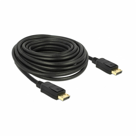 Kabel DisplayPort(m)=>DisplayPort(m) v1.2 10,00m 4K/60Hz pozlačeni konektorji črn Delock (84862)