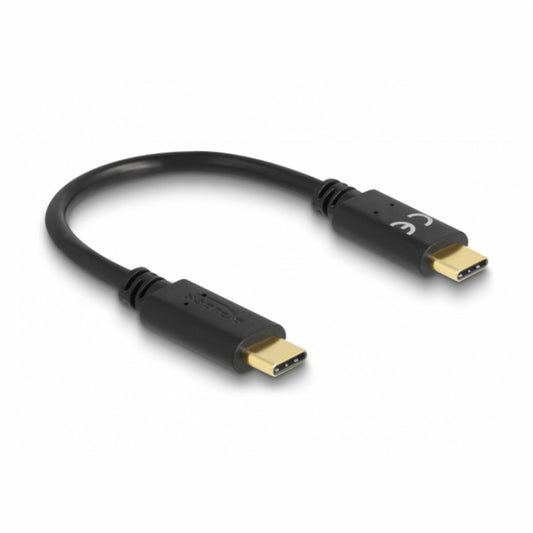 Kabel USB-C (m) => USB-C (m) samo polnilni (ni za podatke) 0,15m 100W 5A/20V PD črn Delock (85356)