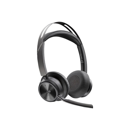 Slušalke brezžične HP naglavne z mikrofonom BT USB-C/USB-A Voyager Focus 2 črna ANC s stojalom za polnjenje (9T9J6AA#AC3)