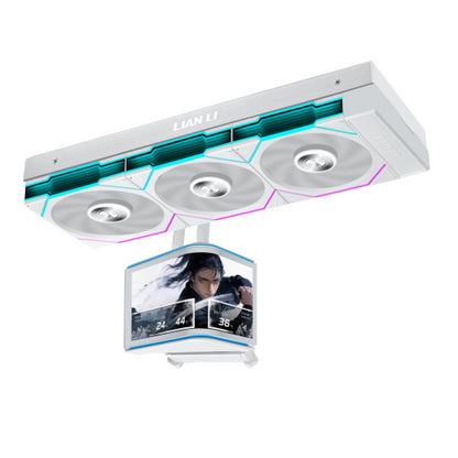 Vodno hlajenje Lian-Li HydroShift II OLED Curved 360 TL FLEX - 360mm RGB bela (GHS2OLDC36TW)