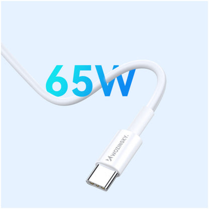 Hišni polnilec 100-240V => 2xUSB-C 1xUSB-A 65W GaN s kablom USB-C 1,0m Wozinsky (WDCCBC)