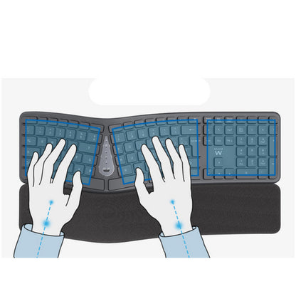 Tipkovnica Bluetooth + USB Ewent Wireless Ergonomic Multi-Connect SLO | Slovenski nabor znakov črno-siva (EW3289)