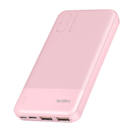 Prenosna baterija Logilink 10.000mAh 22,5W PD 1x USB-C 2x USB-A roza (PA0419P)
