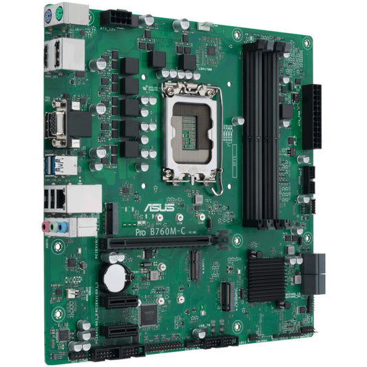 Osnovna plošča 1700 ASUS PRO B760M-C-CSM DDR5 2x M.2 VGA HDMI 2xDisplayPort (90MB1DX0-M0EAYC)