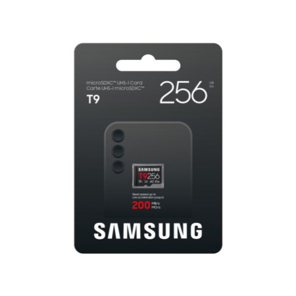 Spominska kartica SDXC 256GB Samsung T9 200MB/130MB U3 V30 UHS-I A2 (MB-MH256T/WW)