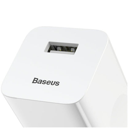 Hišni polnilec 100-240V => 1x USB-A (ž) 24W za mobilni telefon ali tablični računalnik Baseus QC3 - bel (CCALL-BX02)