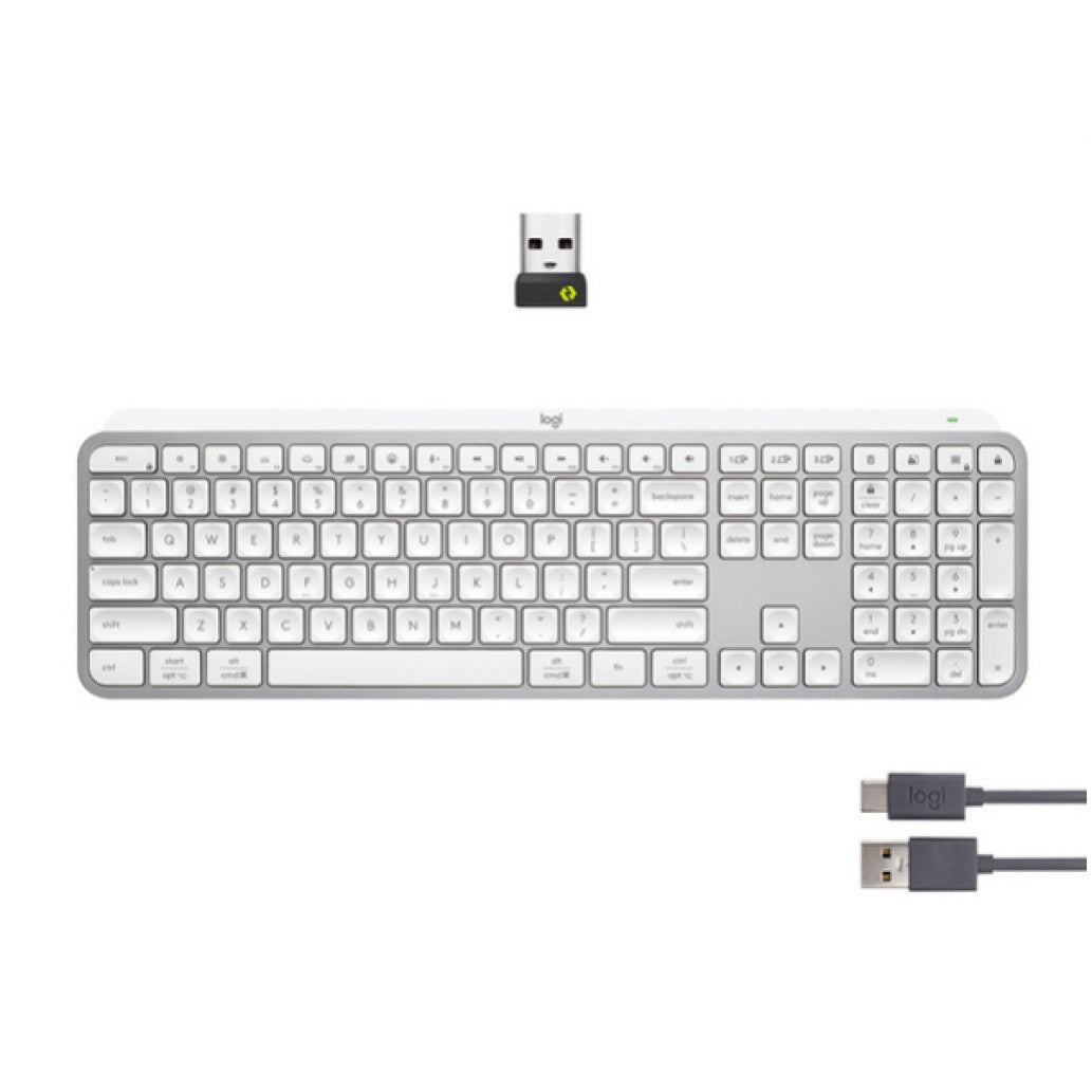 Tipkovnica Bluetooth + USB Logitech MX Keys S UK | SLO gravura siva LED osvetlitev (920-011588)