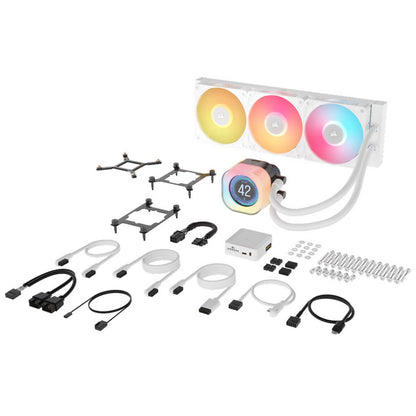 Vodno hlajenje Corsair iCUE LINK Titan 360 RX LCD - 360mm RGB bela (CW-9061026-WW)