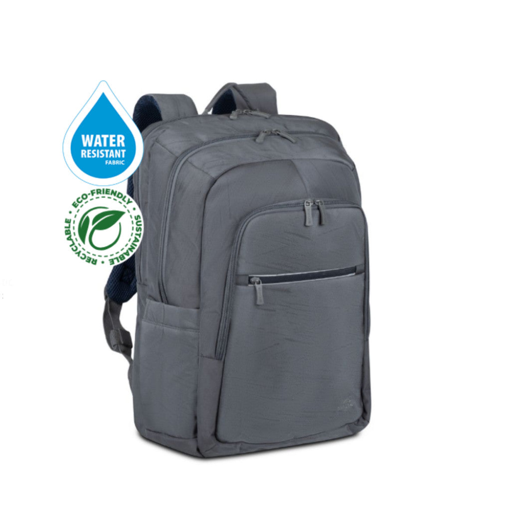 Nahrbtnik za notesnik 43,9 cm (17,3″) RivaCase iz vodoodpornega materiala siv (7596 GREY)