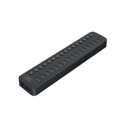 HUB USB 3.0 16portni s stikali Orico + napajalnik črn (CT2U3-16AB)