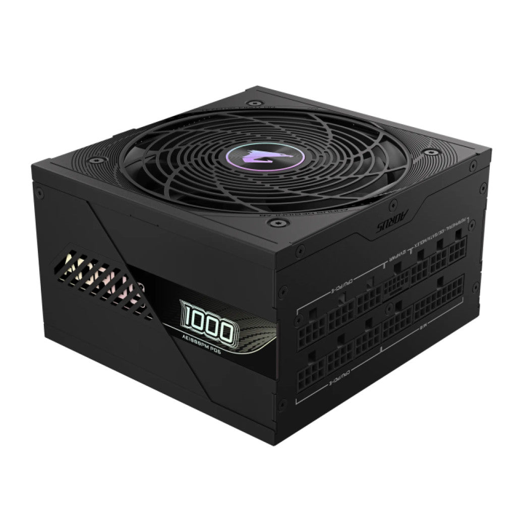 Napajalnik - 1000W GigaByte AE1000PM Aorus 80Plus Platinum 92% ATX 3.0 (Gen5) Modular 120mm črna (GP-AE1000PM PG5)