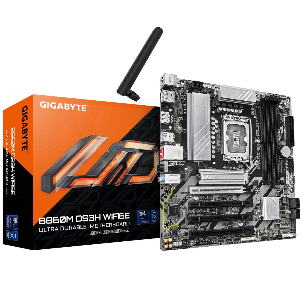 Osnovna plošča LGA1851 GigaByte B860M DS3H WiFi6E microATX HDMI 2xDisplayPort