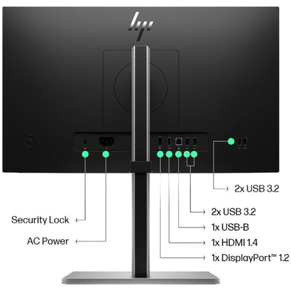 Monitor HP 68,6 cm (27,0") E27k G5 3840x2160 IPS 5ms HDMI DisplayPort USB-C 65W 3xUSB3.2 Pivot Zvočniki 2x3W  3H sRGB99% RJ45
