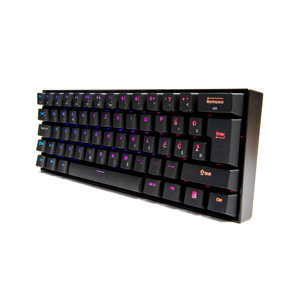 Gaming Tipkovnica USB-C Redragon DRACONIC K530 | SLO gravura črna RGB rjava stikala (10467)