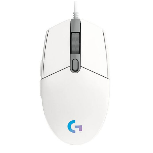 Gaming miška Žična Logitech G102 LightSync, bela (910-005824)