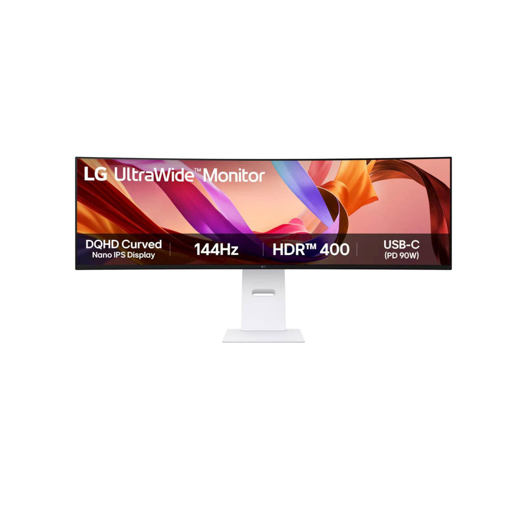 Monitor LG 124,5 cm (49,0") 49U950A-W 5120x1440 Curved 144Hz IPS 5ms 2xHDMI DP USB-C 90W 2xUSB Zvočniki 2x10W  DCI-P3-99% FreeSync Premium PRO HDR10 UltraWide