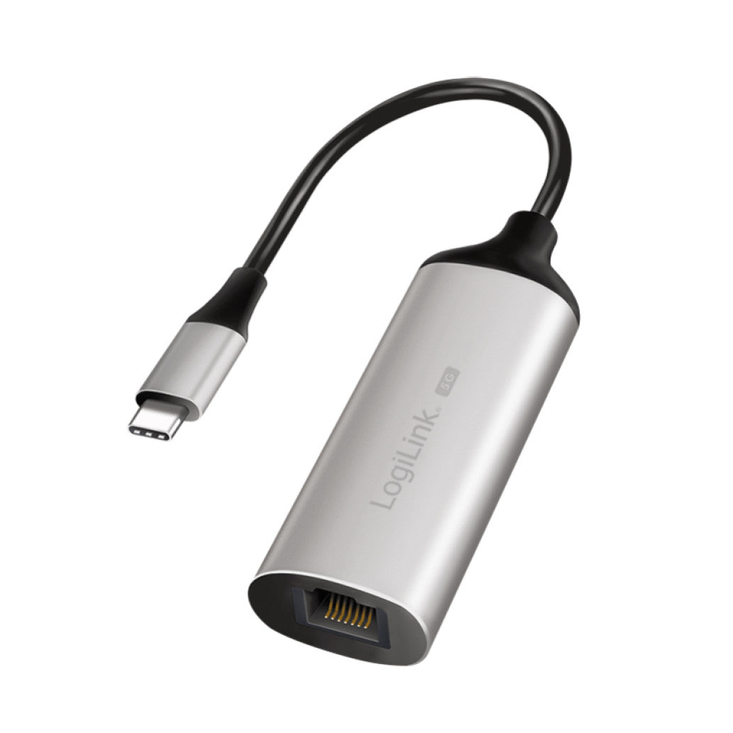 Mrežni adapter USB-C => LAN RJ45 10/100/1000/2500/5000 USB 3.2 0,15cm aluminium LogiLink (UA0456)