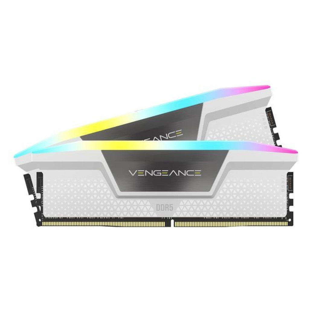 DDR5 32GB 6000MHz CL30 KIT (2x16GB) Corsair RGB Vengeance XMP3.0 1,4V bela (CMH32GX5M2B6000C30W)