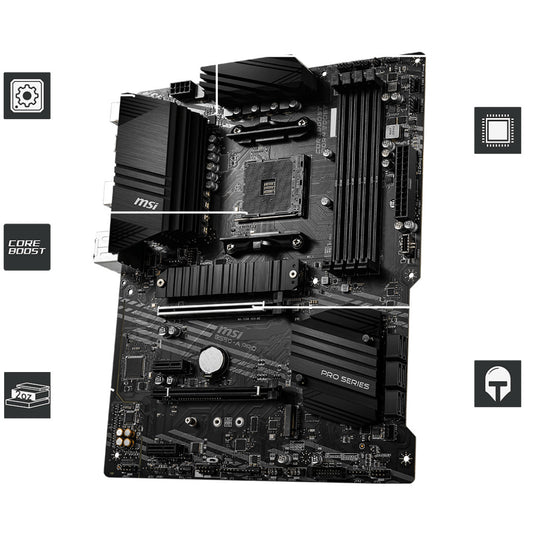 Osnovna plošča AM4 MSI B550-A PRO ATX 1xHDMI 2.1 DisplayPort 1.4