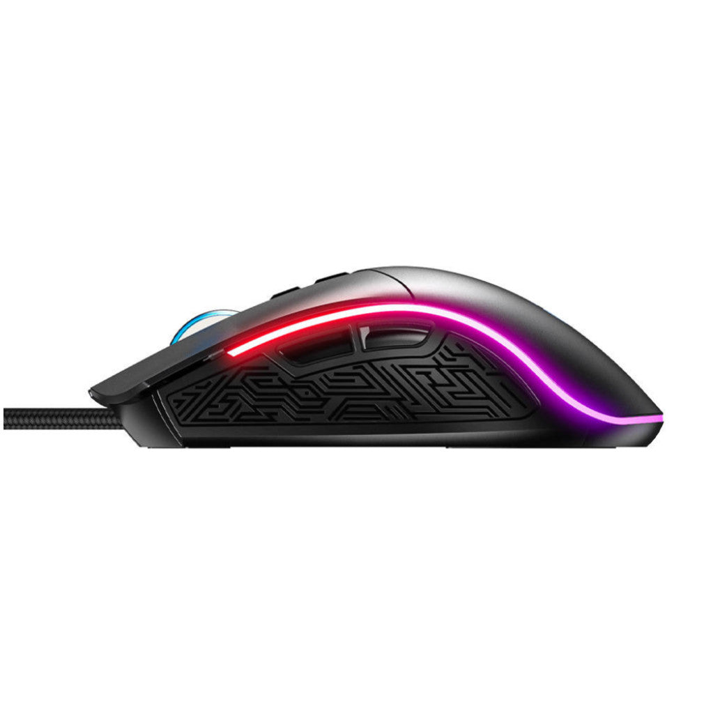 Miš USB Inphic PW6 optična gaming RGB 4800DPI - siva