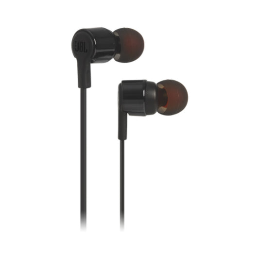 Slušalke žične ušesne 1x 3,5mm stereo JBL T210 z mikrofonom črne (JBLT210BLK)