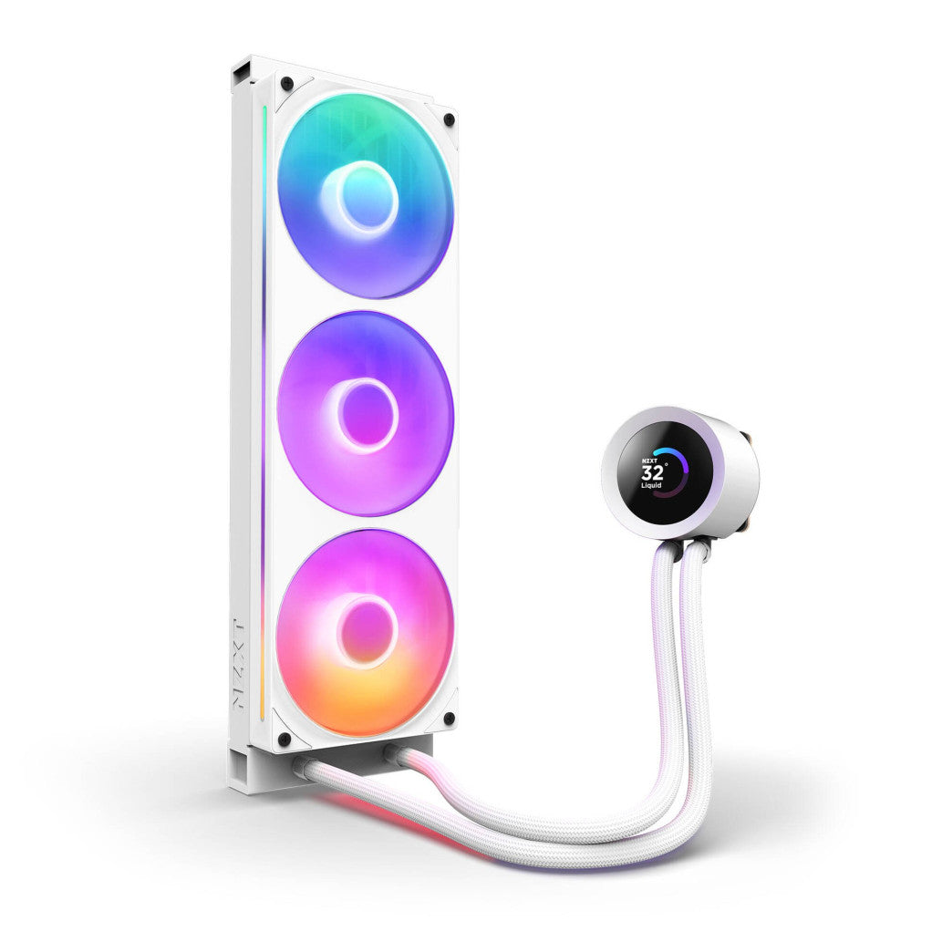 Vodno hlajenje NZXT Kraken Plus - 360mm RGB bela (RL-KR360-W2)