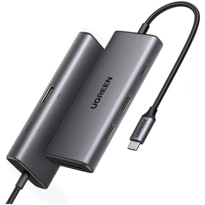 Priklopna postaja USB-C => Ugreen 1xHDMI 2xUSB3.0 USB-C 100W čitalec kartic SD/microSD/TF (15531)