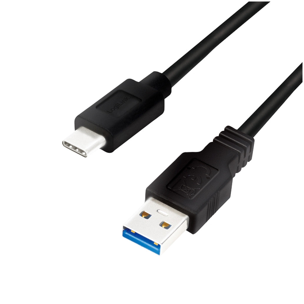 Kabel USB-C => USB-A 3.2 Gen1x1 A 2,0m 60W 3A/20V Logilink - črn (CU0170)