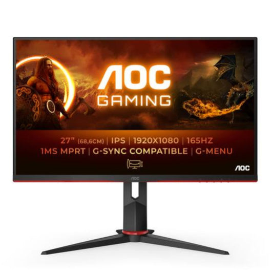 Monitor AOC 68,6 cm (27,0") 27G2SPU/BK 1920x1080 Gaming 165Hz IPS 1ms VGA 2xHDMI DisplayPort 4xUSB3.2 Pivot  FreeSync Premium