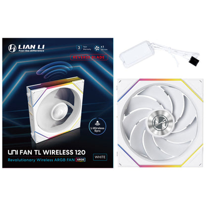 Ventilator Lian-Li UNI FAN TL Wireless Reverse Blade 120mm bela ARGB