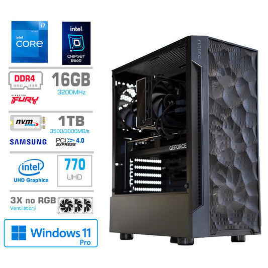 Računalnik MEGA TWR S7 i7-12700/Intel 770/16GB/1TB/750W/Win11Pro RGB