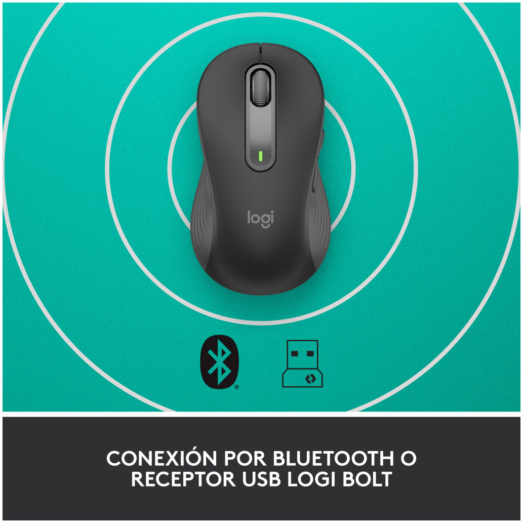 Miš brezžična + Bluetooth Logitech M650L 4000DPI za levičarje grafitna za levičarje (910-006239)