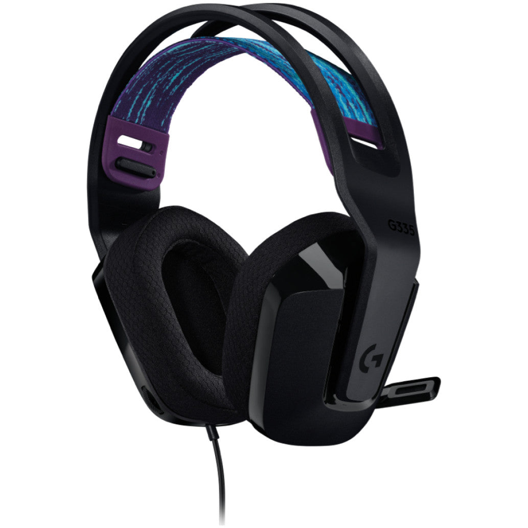 Slušalke žične Logitech naglavne z mikrofonom 2x 3,5mm G335 črna z mikrofonom (981-000978)