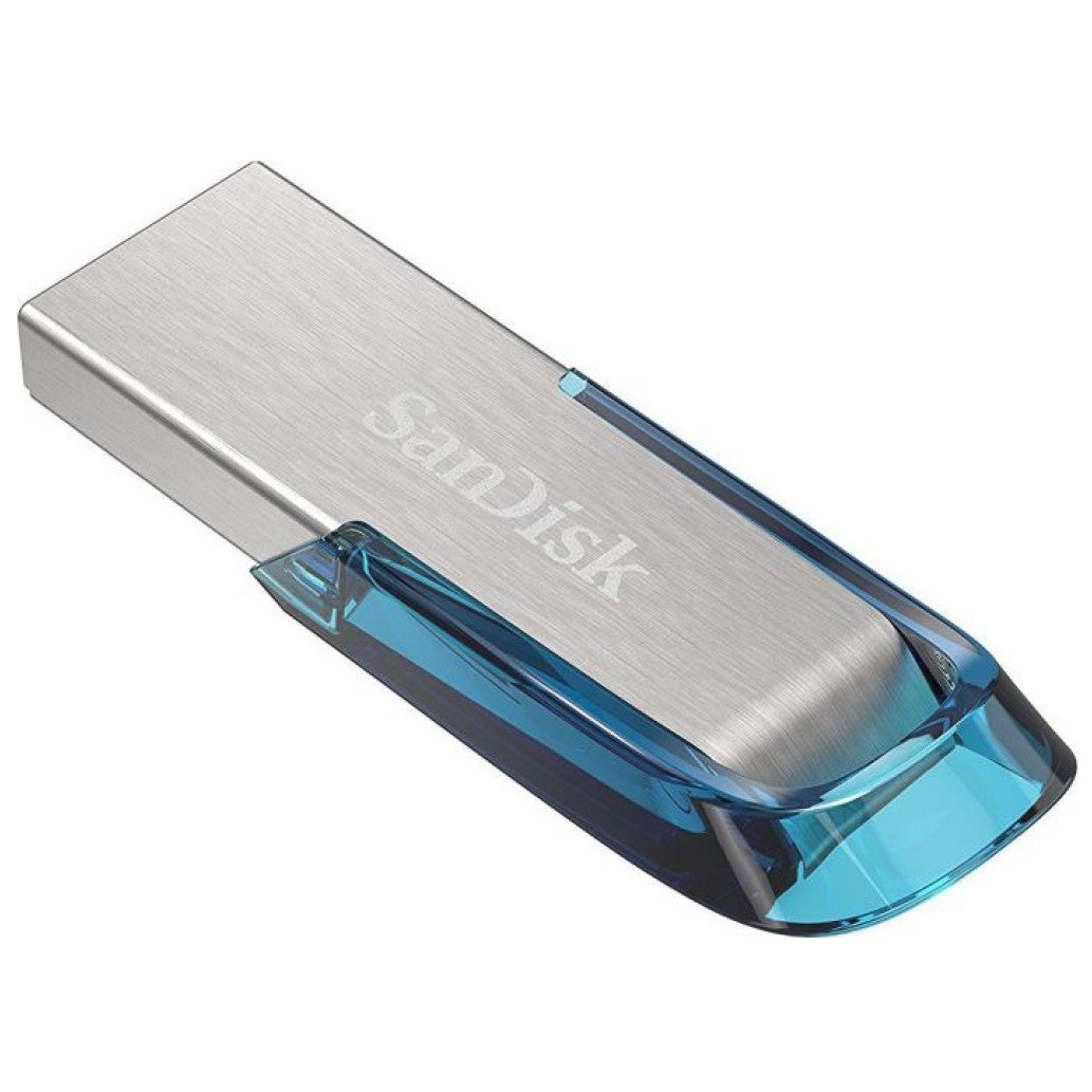 Spominski ključek 128GB USB 3.2 Sandisk Ultra Flair 150MB/s 60MB/s kovinski brez pokrovčka srebrn (SDCZ73-128G-G46B)