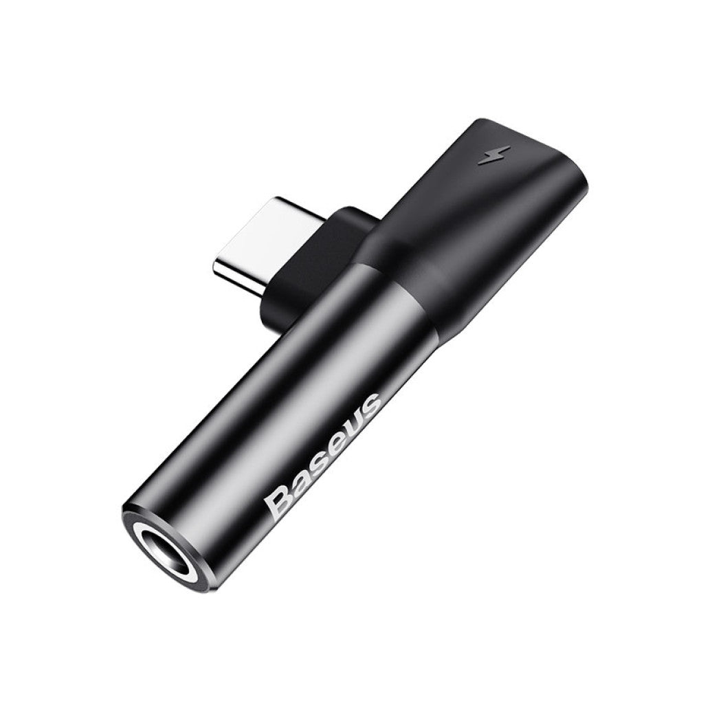Adapter Audio USB-C M => 3,5mm Ž + USB-C Ž za polnjenje BASEUS - črn (CATL41-01) EOLS-P