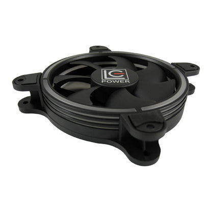 Ventilator LC Power LC-CF-RGB 120mm, črna RGB (2x ventilator, 1x RGB trak)