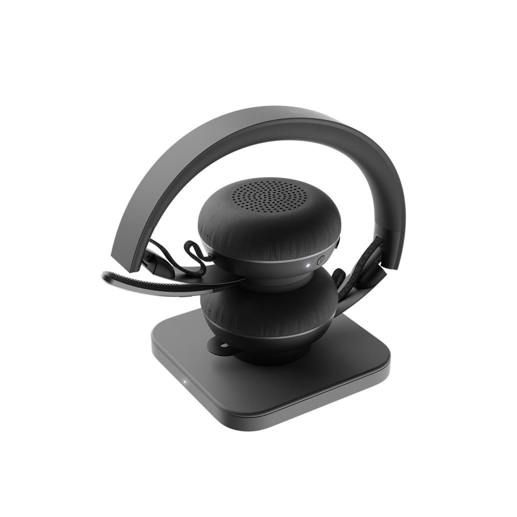 Slušalke brezžične Logitech naglavne z 2x mikrofonom Bluetooth + USB-C Zone Plus črna Bluetooth (981-000919)