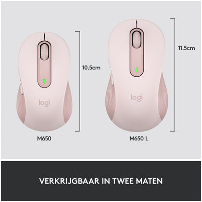 Miš brezžična + Bluetooth Logitech M650 2000DPI Signature roza (910-006254)