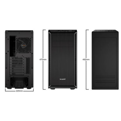 Ohišje Bequiet Pure Base 600 (BG022) MidiATX - črno-srebrn