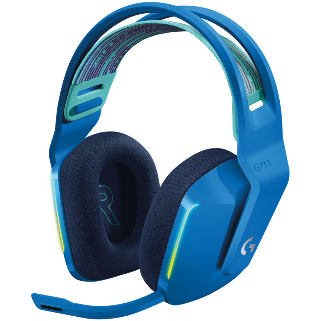 Slušalke gaming Logitech brezžične G733 Lightspeed 2,4Hz - modre (981-000943)