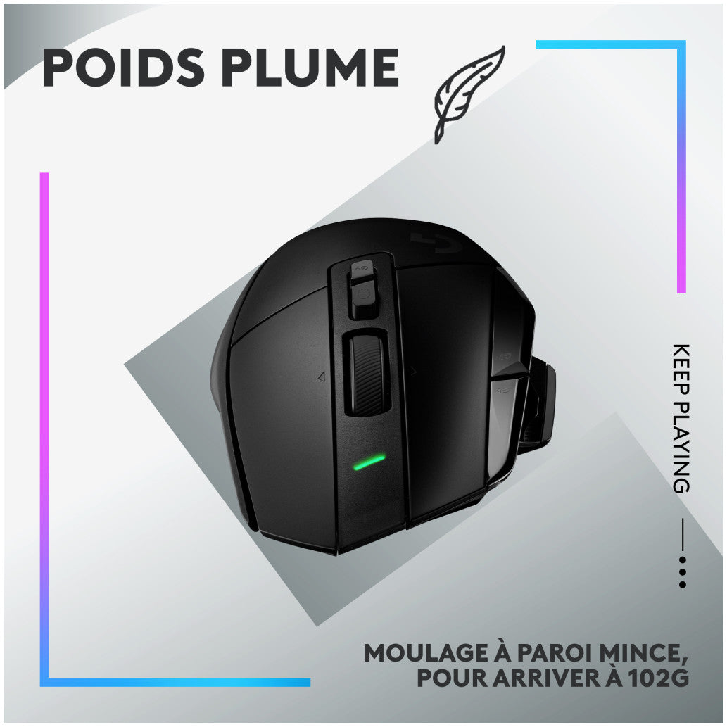 Gaming miška brezžična Logitech G502 X LightSpeed, črna (910-006180)