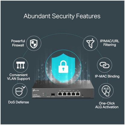 Usmerjevalnik TP-Link Safestream 10/100/1000 RJ45 1xSFP 1xWAN 2xLAN+WAN 3xLAN (TL-ER7206)