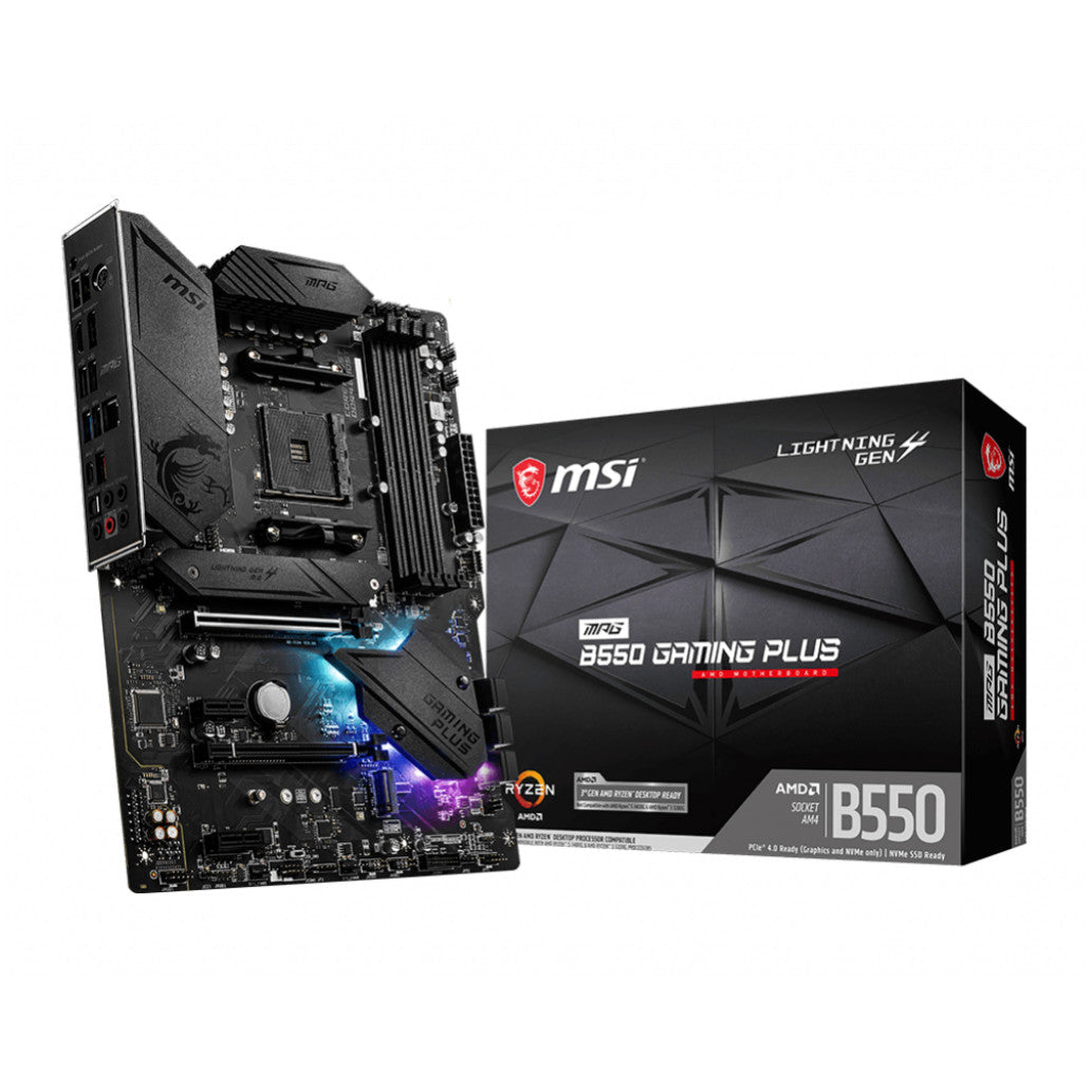 Osnovna plošča AM4 MSI MPG B550 GAMING PLUS ATX 2x M.2 HDMI DisplayPort USB-C (7C56-003R)