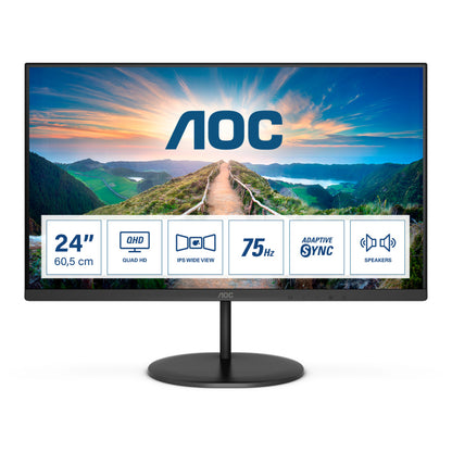 Monitor AOC 60,5 cm (23,8") Q24V4EA 2560x1440 75Hz IPS 4ms HDMI DisplayPort  zvočniki 3H sRGB121%