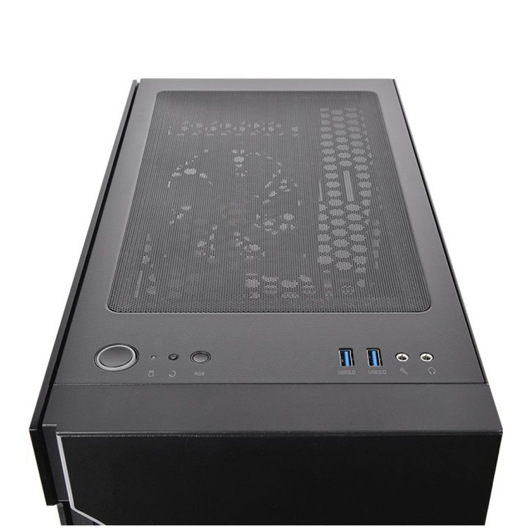 Ohišje Thermaltake  H200 TG MidiATX - črna RGB