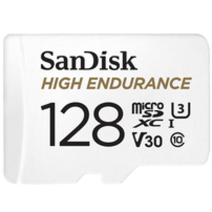 Spominska kartica microSDXC 128GB Sandisk High Endurance 100MB/s/40MB/s U3 V30 UHS-I A1 +adapter (SDSQQNR-128G-GN6IA)
