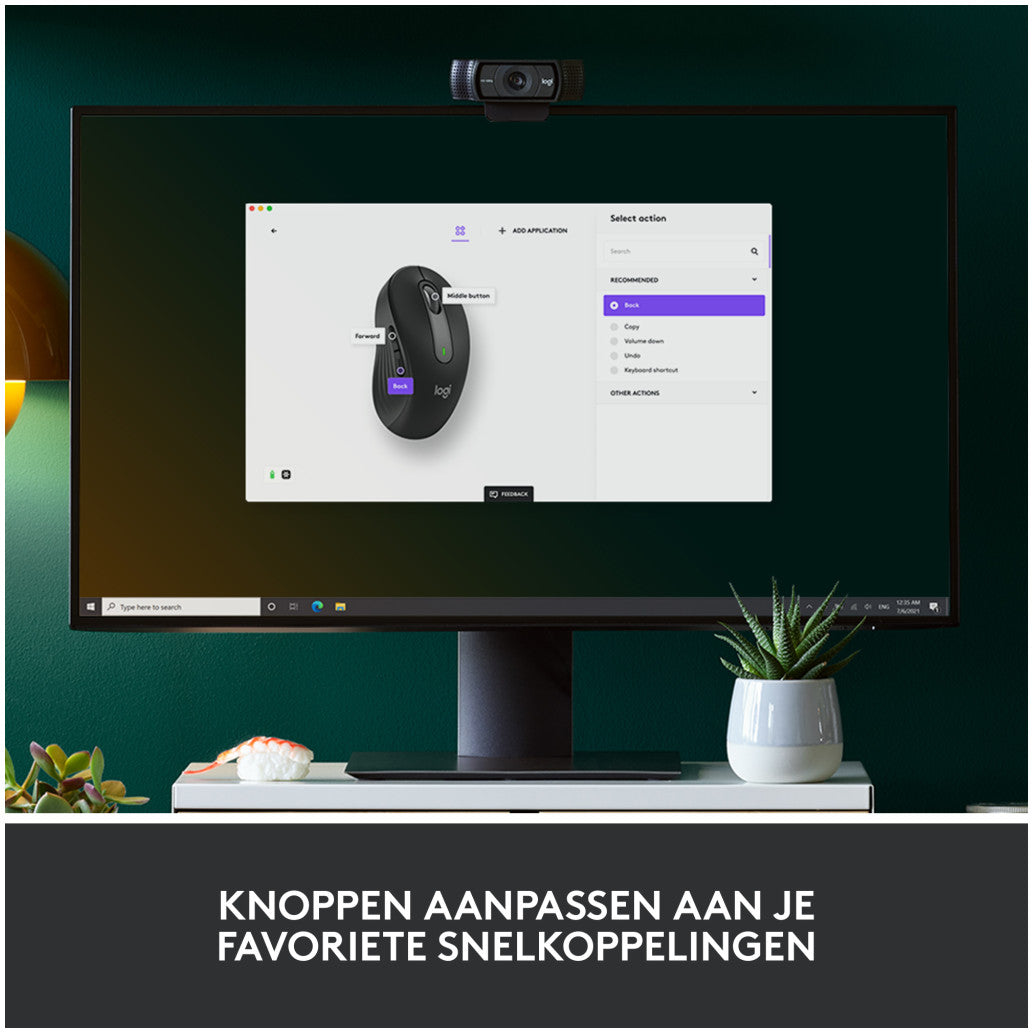 Miš brezžična + Bluetooth Logitech M650L 4000DPI Signature velikost L grafitna (910-006236)